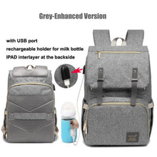 Load image into Gallery viewer, Diaper Bag USB Baby Bag