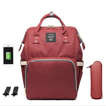 Load image into Gallery viewer, USB Diaper Bag Baby Care Backpack